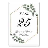 Greenery Eucalyptus Glitzer Geometric Wedding