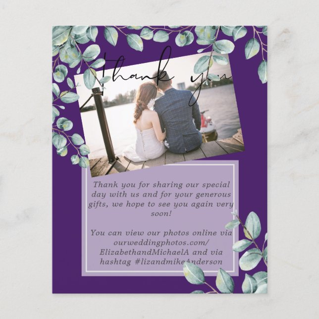 Greenery Eucalyptus Lilac Lemon Gray Wedding (Vorderseite)