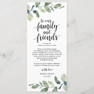 Greenery Eucalyptus Place Einstellung Danke Karte