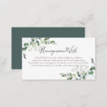 Greenery Eucalyptus Poem Honeymoon Wish Begleitkarte<br><div class="desc">Aus unserer Bestsellersammlung Eukalyptus Corners</div>