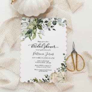 Greenery Eucalyptus Pumpkin Fall Brautparty Einladung