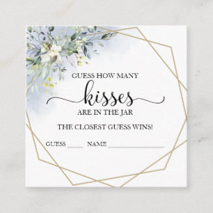 Greenery Eucalyptus rät wie viele Kisses Cards Begleitkarte