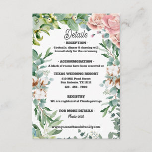 Greenery Eucalyptus Verlass Floral Wedding Begleitkarte