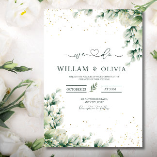 Greenery Eucalyptus Wedding Einladung Blumenhochze