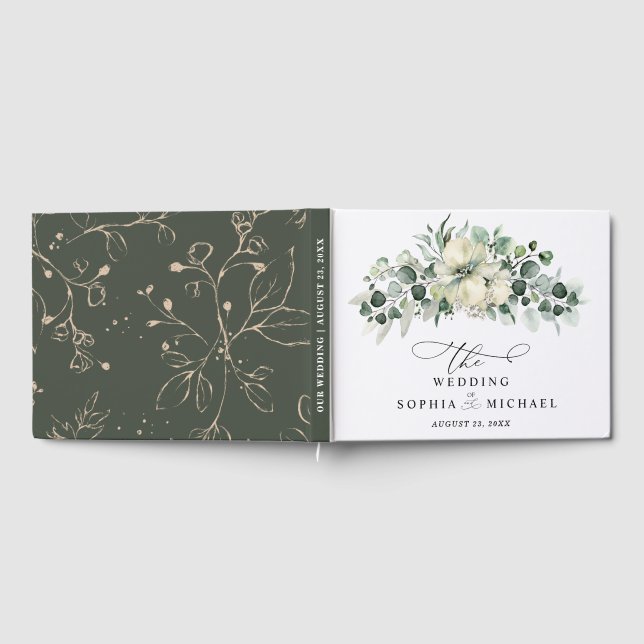 Greenery Eucalyptus Wedding Gästebuch (Voll)