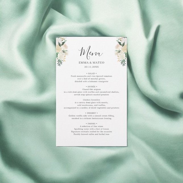 Greenery Eucalyptus Wedding Menu (Von Creator hochgeladen)