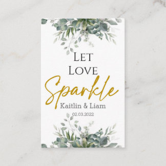 Greenery Eucalyptus Wedding Sparkler Tag