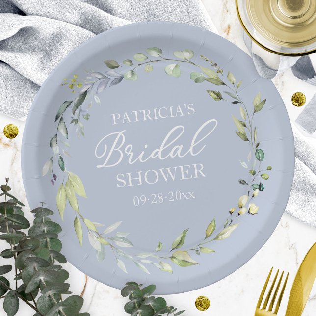 Greenery Eucalyptus Wreath Brautparty Pappteller (Von Creator hochgeladen)