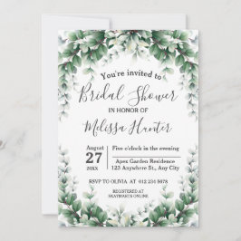 Greenery Eucalyptus Wreath Foliage Brautparty Einladung