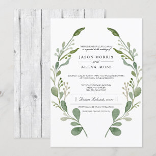 Greenery Farmhouse Wedding Elegante Hochzeit Einladung