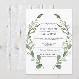 Greenery Farmhouse Wedding | Elegante Hochzeit Einladung