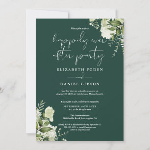 Greenery Floral Happy End Hochzeit Einladung
