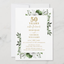 Greenery Floral Monogram, 50. Hochzeitstag