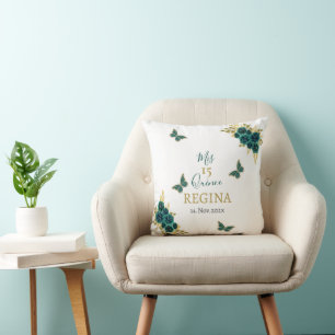 GReenery Floral Quinceañera Kissen