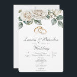 Greenery floral Wedding invitation Einladung<br><div class="desc">Invite your loved ones to witness the beginning of your forever with this exquisitely designed wedding invitation. Featuring a wedding right,  elegant calligraphy and the timeless symbolism of white flowers,  this invitation hints at the unforgettable celebration to come,  promising a day filled with love and cherished memories</div>