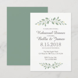 Greenery Floral Wedding Probe Einladung