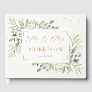 Greenery Foliage Eucalyptus Blätter Wedding Gästebuch