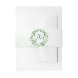 Greenery Foliage Wreath Wedding Einladungsbanderole