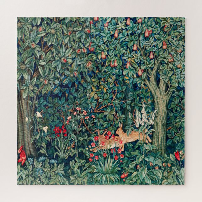 GREENERY,FOREST ANIMALS  Hares ,Green Foliage (Horizontal)