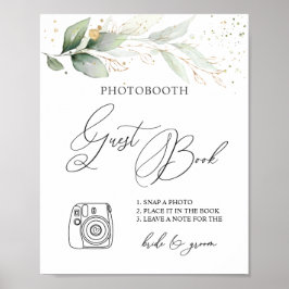 Greenery Foto Guest Book Sign Poster