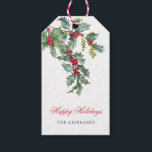 Greenery Frory Christmas Watercolor Script Family Geschenkanhänger<br><div class="desc">Mit dem Weihnachtsgeschenktag nach Maß,  der Ihnen Freude und Set verspricht,  Ihren Feiertag zu vermitteln! Unsere einzigartig gestalteten Geschenketiketten zeichnen das wahre Wesen des Urlaubsstils aus. Mit lebendigem Grün,  üppigen Beeren und einem klassischen Spielzeug-Nussknacker ist dieser Ort perfekt für Freunde und Familie,  die die beste Jahreszeit wünschen</div>