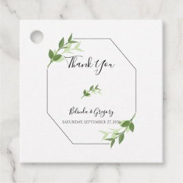 Greenery Garden Blätter Rahmen Wedding Geschenk Geschenkanhänger