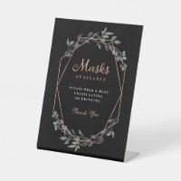 Greenery Geo | Rose Gold Wedding | Stoff Mund-Nase