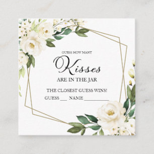 Greenery Geometric rät wie viele Kisses Cards Begleitkarte