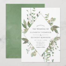 Greenery Geometric Wedding