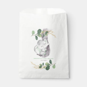 Greenery Gold Elephant Jungle Wild One Baby Shower Geschenktütchen
