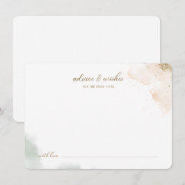 Greenery Gold Eucalyptus Advice & Wishings for Bri Einladung