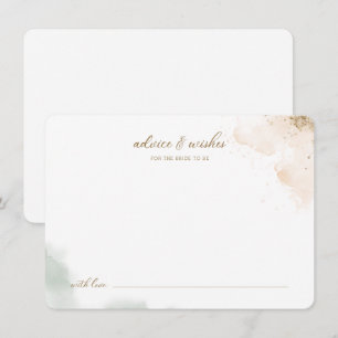 Greenery Gold Eucalyptus Advice & Wishings for Bri Einladung