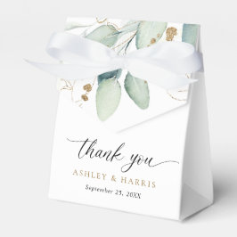 Greenery Gold Eucalyptus Rustic Wedding Geschenkschachtel