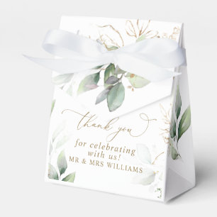 Greenery & Gold Eucalyptus Wedding Geschenkschachtel