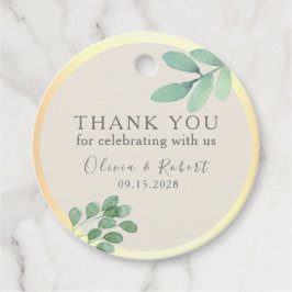 Greenery Gold Gastgeschenk Hochzeit Tags Geschenkanhänger