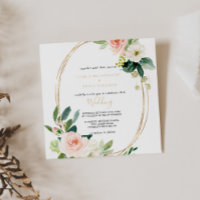 Greenery & Gold Geometric Elegant Floral Wedding