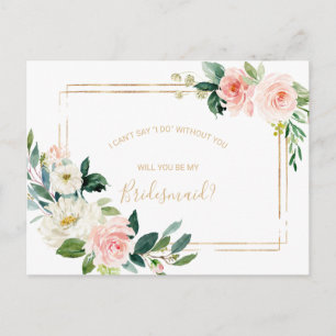Greenery Gold Geometric Elegante Einladungspostkarte