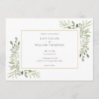 Greenery Gold Geometric Foto Landscape Wedding