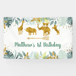 Greenery Gold Safari Banner