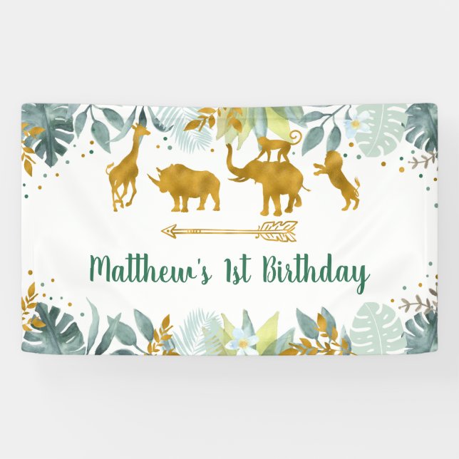 Greenery Gold Safari Banner (Horizontal)
