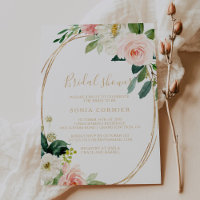 Greenery & Golden Geometric Elegantes Brautparty
