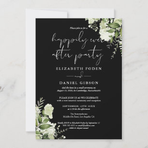 Greenery Happily Ever After Party Hochzeitsgelübde Einladung