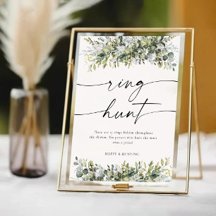 Greenery Herbal Ring Hunt Sign Sockelschild