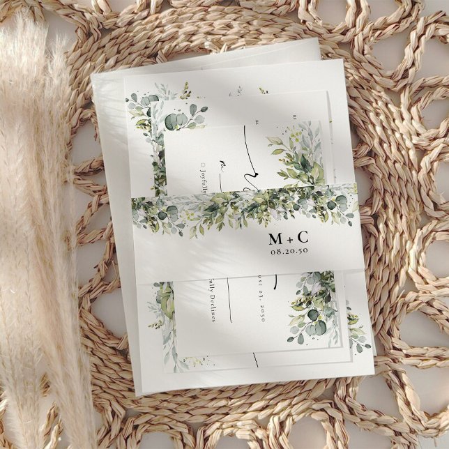 Greenery Herbal Wedding Einladung Bly Band (Von Creator hochgeladen)