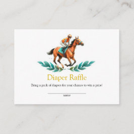 Greenery Horse Baby Shower Windschutzscheiben Raff Begleitkarte