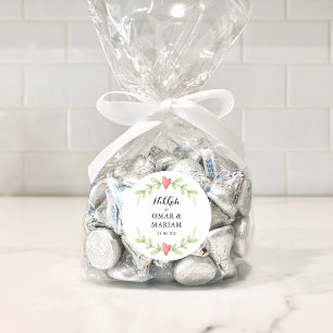 Greenery Islamische Nikkah-Gastgeschenk Hochzeit Runder Aufkleber