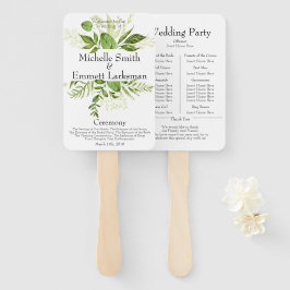 Greenery Ivy Rustic Elegante Einfaches Hochzeitspr Fächer