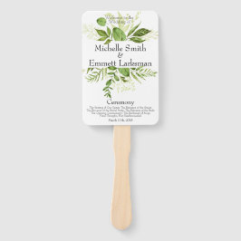 Greenery Ivy Rustic Elegante Einfaches Hochzeitspr Fächer