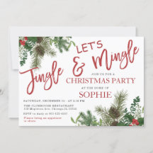 Greenery Jingle und Mingle Holiday Weihnachten Par