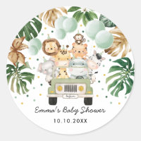 Greenery Jungle Safari Wild Animals Baby Shower